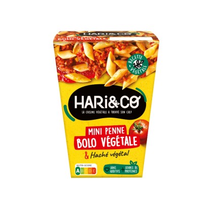 Mini penne sauce tomates et haché végétal 300 gr - Hari&Co