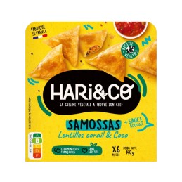 Samossas lentilles corail & coco 140 gr - Hari&Co