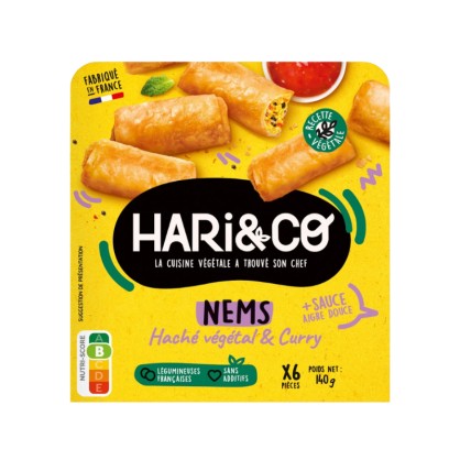 Nems haché végétal & curry 140 gr - Hari&Co