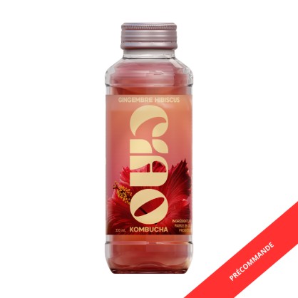 Kombucha Gingembre Hibiscus 33 cl - Ciao Kombucha