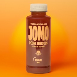 Thé blanc glacé pêche hibiscus BIO 35 cl - JOMO - vegetalfood