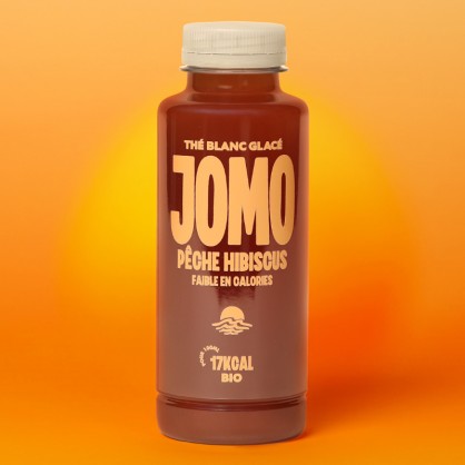 Thé blanc glacé pêche hibiscus BIO 35 cl - JOMO - vegetalfood