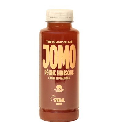 Thé blanc glacé pêche hibiscus BIO 35 cl - JOMO - vegetalfood