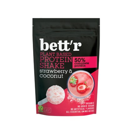 Protein shake Fraise & Noix de coco Bio 450 gr - Bett'r