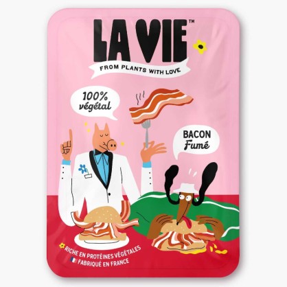 Bacon végétal fumé 120 gr - La Vie