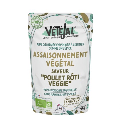 Assaisonnement végétal saveur Poulet rôti veggie 75 g BIO - Vétéjal