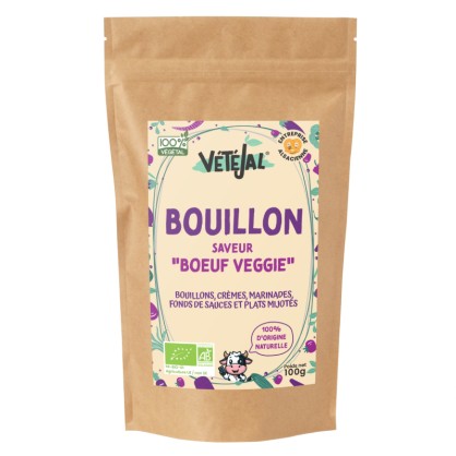 Bouillon saveur Boeuf veggie BIO 100 g - Vétéjal - vegetalfood