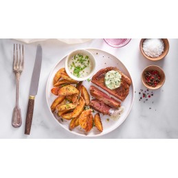 Steak Sauce au Bleu, Beurre Maître d'hôtel