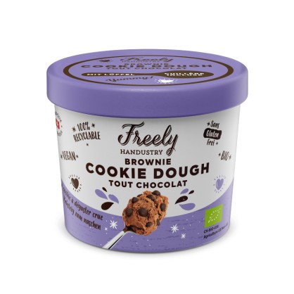 Cookie dough brownie / tout choco BIO 90 g - Freely Handustry - vegetalfood