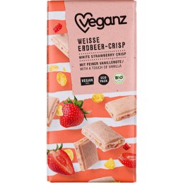Tablette de chocolat blanc à la Fraise bio - Veganz