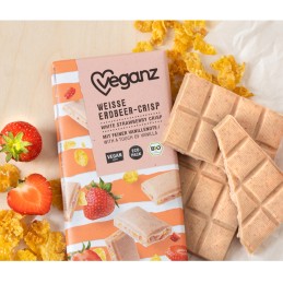 Tablette de chocolat blanc à la Fraise bio - Veganz