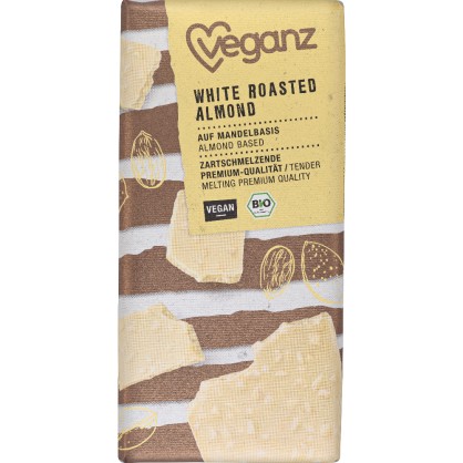 DDM 15/03/25 - Tablette De Chocolat Blanc aux Amandes Grillées Bio - Veganz