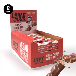 Gaufrettes chocolat fourrées crème de noisette 42 gr - LoveRaw