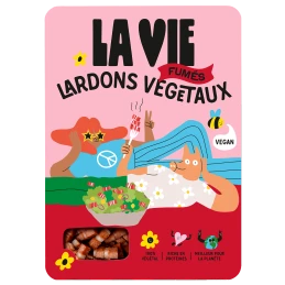 Lardons végétaux goût fumé 150 gr - La Vie