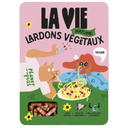 Lardons végétaux goût nature 150 gr - La Vie
