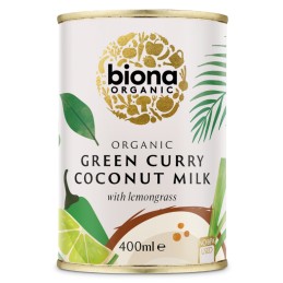 Lait de coco Curry Vert Citronnelle 400 ml - Biona Organic