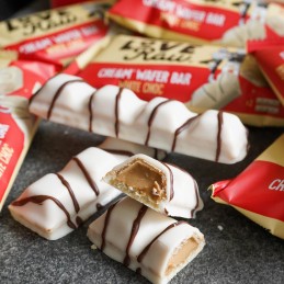 DDM 29/11/23 - Gaufrettes chocolat blanc fourrées à la crème 43 gr - LoveRaw