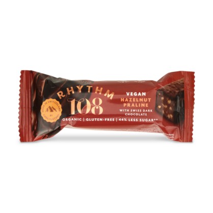 Barre Chocolatée Noisette Praliné BIO 33 gr - Rhythm108