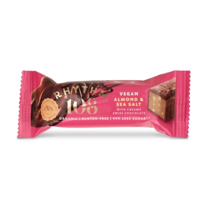 Barre Chocolatée Amande Sel de Mer BIO 33 gr - Rhythm108