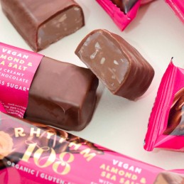 Barre Chocolatée Amande Sel de Mer BIO 33 gr - Rhythm108