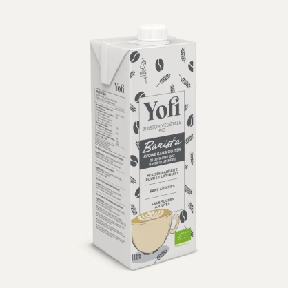 Boisson végétale Avoine sans gluten Barista BIO 1L - Yofi