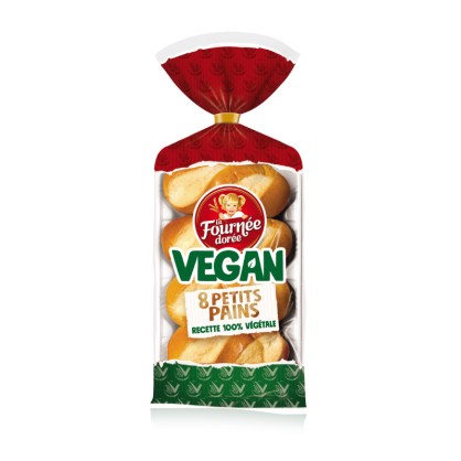 Petits Pains Natures Vegan 280 gr (8 x 35 gr) - La Fournée Dorée