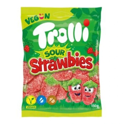 Bonbons acidulés Fraise 175 gr - TROLLI