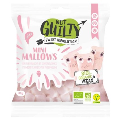 Mini guimauves vegan à la fraise BIO 80g - Not Guilty