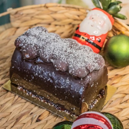 Bûche de Noël Chocolat, Noix de Coco et Passion BIO - Morice