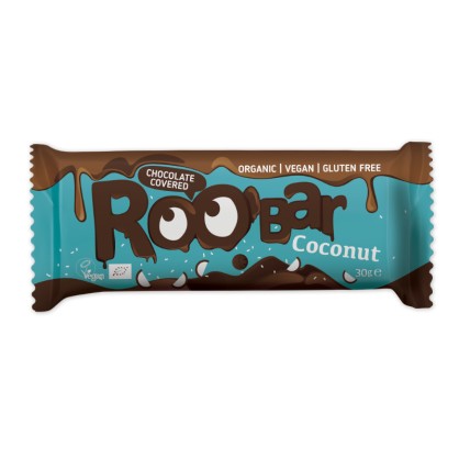 Barre Noix de Coco recouverte de Chocolat 30g Bio - Roobar