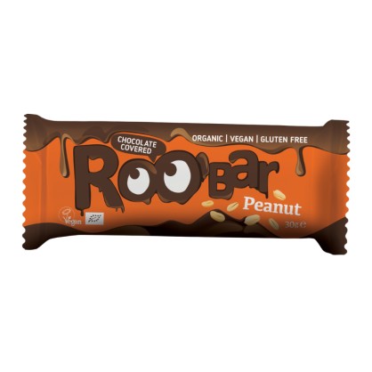 Barre Cacahuète recouverte de Chocolat 30g Bio - Roobar