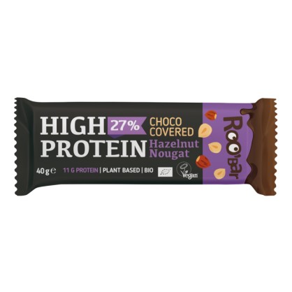 Barre Hyper Protéinée Chocolat Noisette Nougat 40g Bio - Roobar