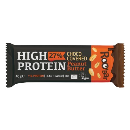 Barre Hyper Protéinée Chocolat Beurre de Cacahuète 40g Bio - Roobar