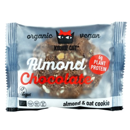 Cookie Protéiné Avoine, Amande et Pépites de Chocolat Noir 50g BIO - Kookie Cat