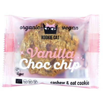 Cookie Avoine, Noix de Cajou, Vanille et Pépites de Chocolat 50g BIO - Kookie Cat