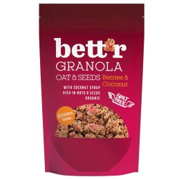 Granola Avoine, Fruits Rouges et Noix de Coco 300g Bio - Bett'r