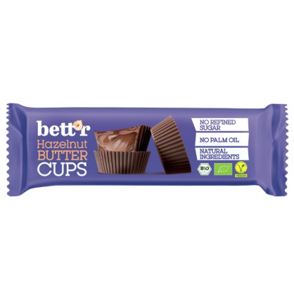 Butter Cups Chocolat & Noisettes 3x13g BIO - Bett'r
