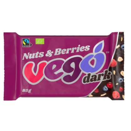 DDM 23/11/25 Barre Chocolat, fruits rouges & noix BIO 85g - Vego
