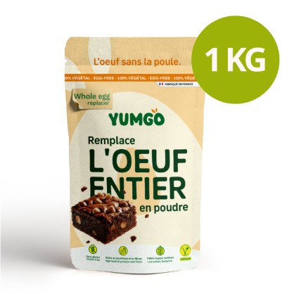 Alternative à l'oeuf ENTIER en Poudre - 1 x 1 kg - Yumgo