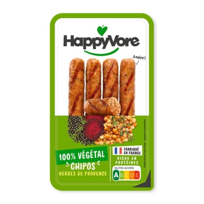 Chipolatas végétales 200 gr - HAPPYVORE