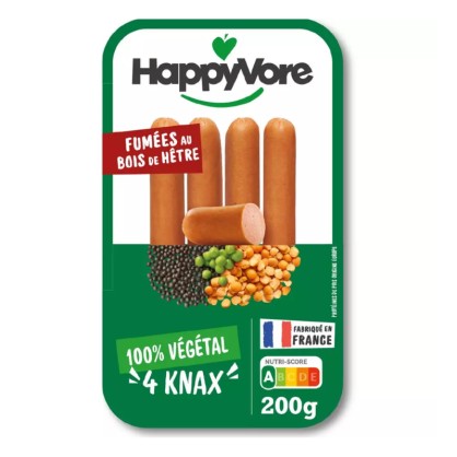 Knax végétales (saucisses végétales pour hot-dog) 200 gr - HAPPYVORE